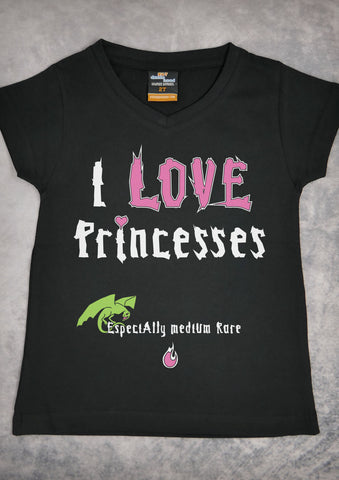 Medium Rare – California Youth Girl Black V-neck T-shirt
