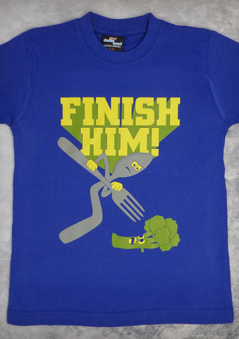 Finish Him – Youth Cobalt Blue T-shirt