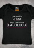 Two Dads – Baby Black Onepiece & T-shirt