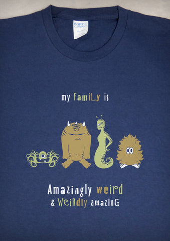Monster Family – Men's Daddy Navy Blue T-shirt