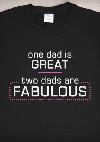Two Dads – Men's Daddy Black T-shirt