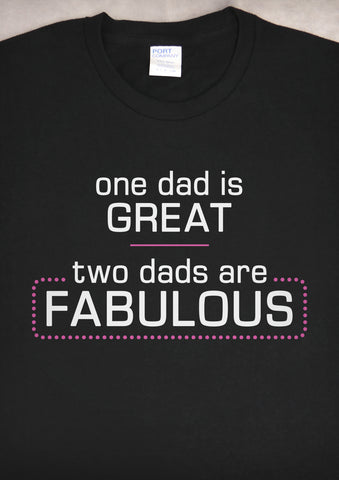 Two Dads – Men's Daddy Black T-shirt