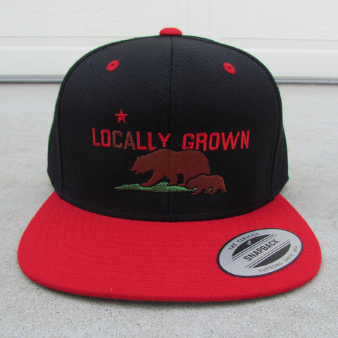 Locally Grown – California Adult Snapback Flat Bill Cap