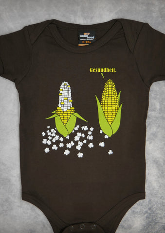 Popcorn – Baby Chocolate Brown Onepiece & T-shirt