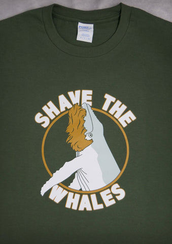 Shave the Whales – Men's Olive Green T-shirt