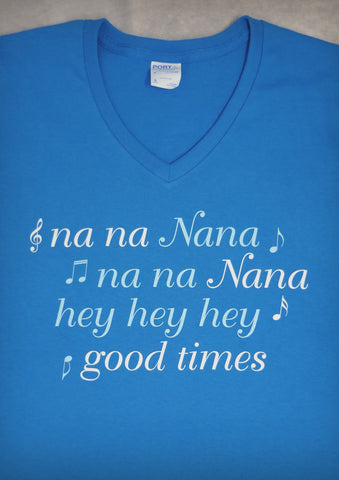 Na Na Nana – Women's Saphire Blue V-neck T-shirt