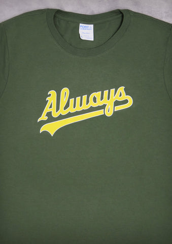 Always – Women's Olive Green Crew Neck T-shirt
