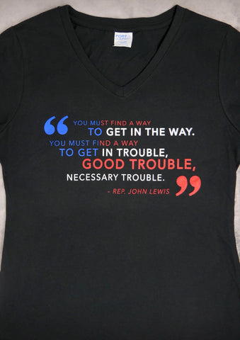 John Lewis – Women's Black V-neck T-shirt