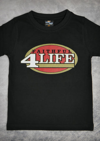 Faithful 4 Life – Youth Black T-shirt