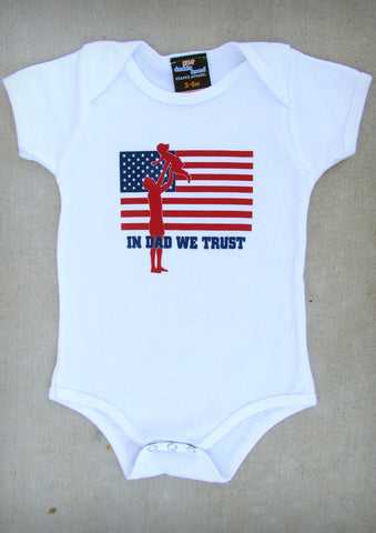 In Dad We Trust (with Girl) – Baby White Onepiece & T-shirt