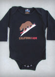 Californ I Am (Snowboarder) – California Baby Black Long Sleeve Onepiece & T-shirt