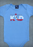 California Kid – California Baby Boy Black & Baby Blue Onepiece & T-shirt