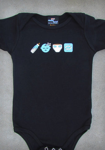 Emoji  – Baby Boy Black Onepiece & T-shirt