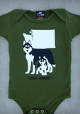 Locally Grrrown – Washington Baby Boy Olive Green Onepiece & T-shirt