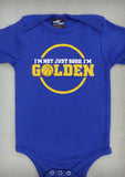 I'm Not Just Good, I'm Golden – Baby Cobalt Blue Onepiece & T-shirt
