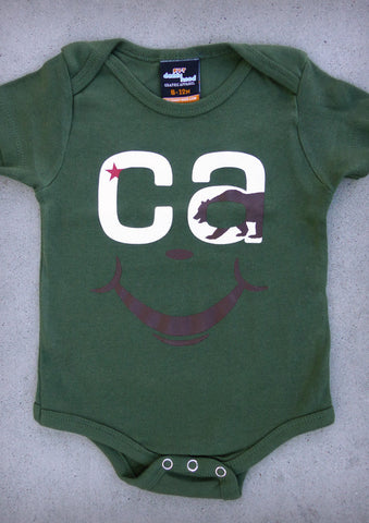 CA Smile – California Baby Olive Onepiece & T-shirt
