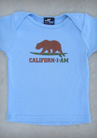 Californ I Am (Surfer) – California Baby Boy Baby Blue T-shirt