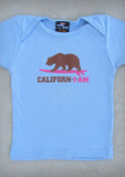Californ I Am (Surfer) – California Baby Girl Baby Blue Onepiece & T-shirt