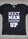 Next Man Up (Oakland) – Baby Black Onepiece & T-shirt