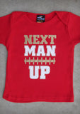 Next Man Up (San Francisco) – Baby Boy Red Onepiece & T-shirt