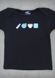 Emoji  – Baby Boy Black Onepiece & T-shirt
