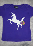 Unicorn – Baby Purple Onepiece & T-shirt