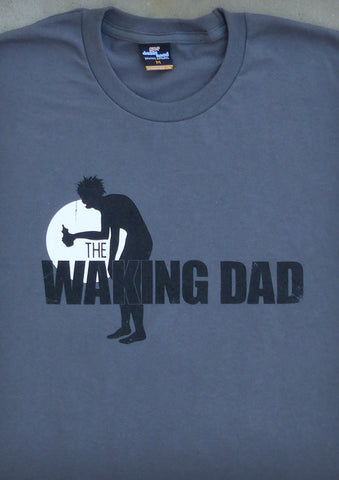 The Waking Dad – Men's Daddy Charcoal Gray T-shirt