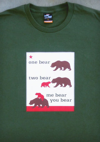 One Bear Two Bear – California Daddy Olive Green T-shirt
