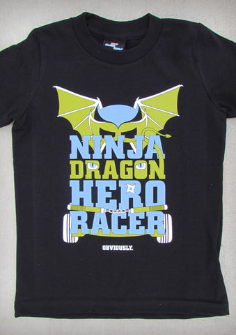 Ninja Dragon Hero Racer – Youth Boy Black T-shirt