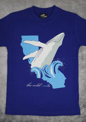 The Wild Calls (Whale) – Youth Cobalt Blue T-shirt