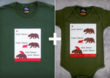 One Bear Two Gift Set – California Men's T-shirt + Baby Onepiece/T-shirt