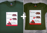 One Bear Two Gift Set – California Men's T-shirt + Baby Onepiece/T-shirt