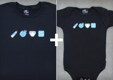 Emoji Gift Set – Men's/Women's T-shirt + Baby Onepiece/T-shirt