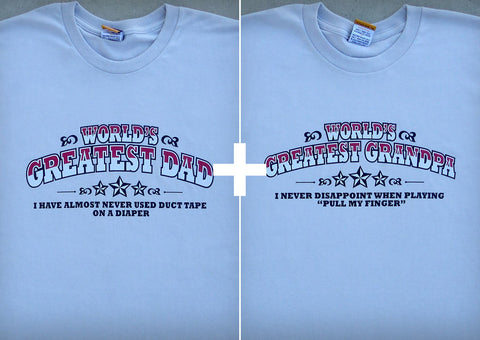 World's Greatest Dad/Grandpa Gift Set – Men's T-shirt + Men's T-shirt
