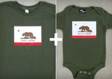 Locally Grown Gift Set – California Men's T-shirt + Baby Onepiece/T-shirt