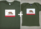 Locally Grown Gift Set – California Men's T-shirt + Baby Onepiece/T-shirt