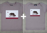Locally Grown Gift Set – Eco-friendly Organic California Youth T-shirt + Baby Onepiece/T-shirt
