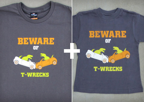 Beware of T-wrecks Gift Set – Men's T-shirt + Youth Boy T-shirts
