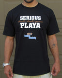 Serious Duck Duck Goose Playa (24-7 Baby Daddy) – Men's Daddy Black & Olive Green T-shirt